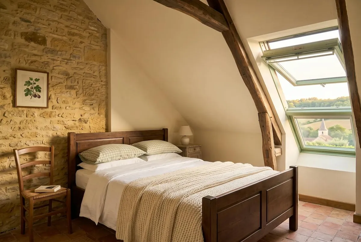 Chambre Combles — la chambre Combles et sa fenêtre de toit